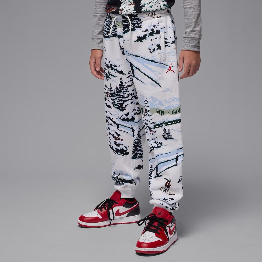 Jordan Brooklyn Fleece Boys M 10-12 Pants Ski Print Snowboard Joggers Jumpman